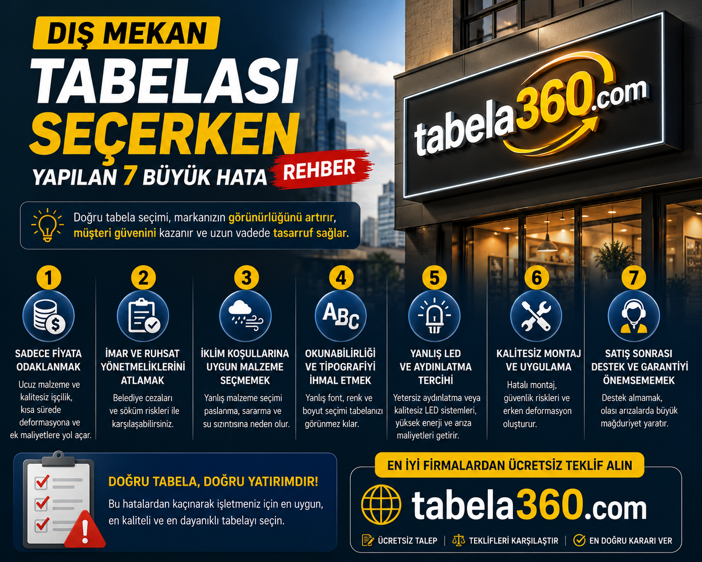 Dış Mekan Tabelası Seçerken Yapılan 7 Büyük Hata | Rehber